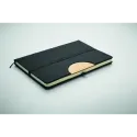 Carnet A5 en RPET et bambou avec support smartphone – personnalisable