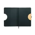 Carnet A5 en RPET et bambou avec support smartphone – personnalisable