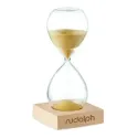 Sablier en verre borosilicate et bois – Élégant & personnalisable