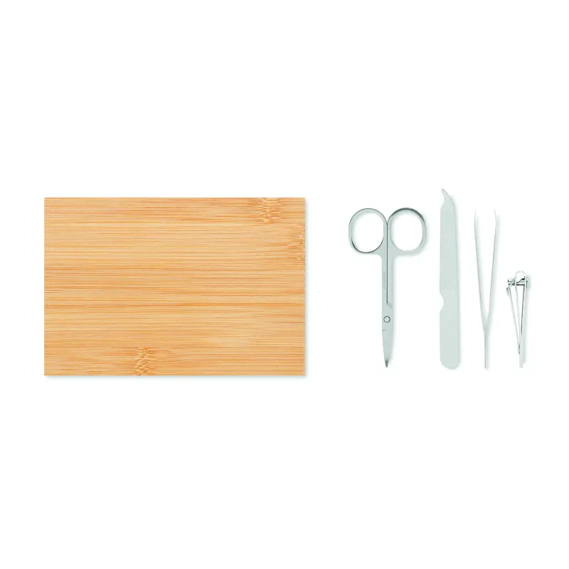 Set manucure personnalisé étui bambou