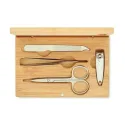 Set manucure personnalisé étui bambou