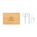 Set manucure personnalisé étui bambou