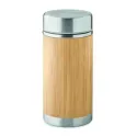 Bocal alimentaire isotherme personnalisable acier bambou