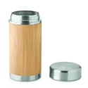 Bocal alimentaire isotherme personnalisable acier bambou