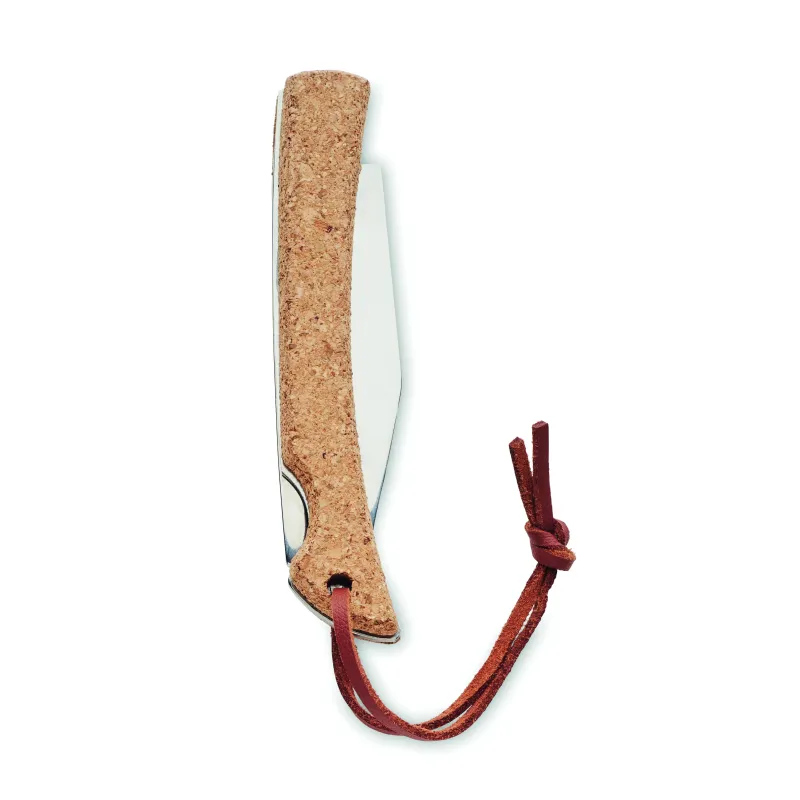 Couteau pliable personnalisé en liège naturel