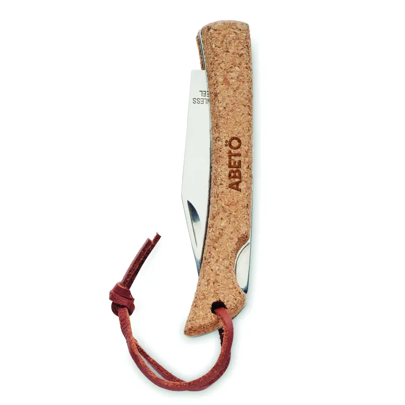 Couteau pliable personnalisé en liège naturel