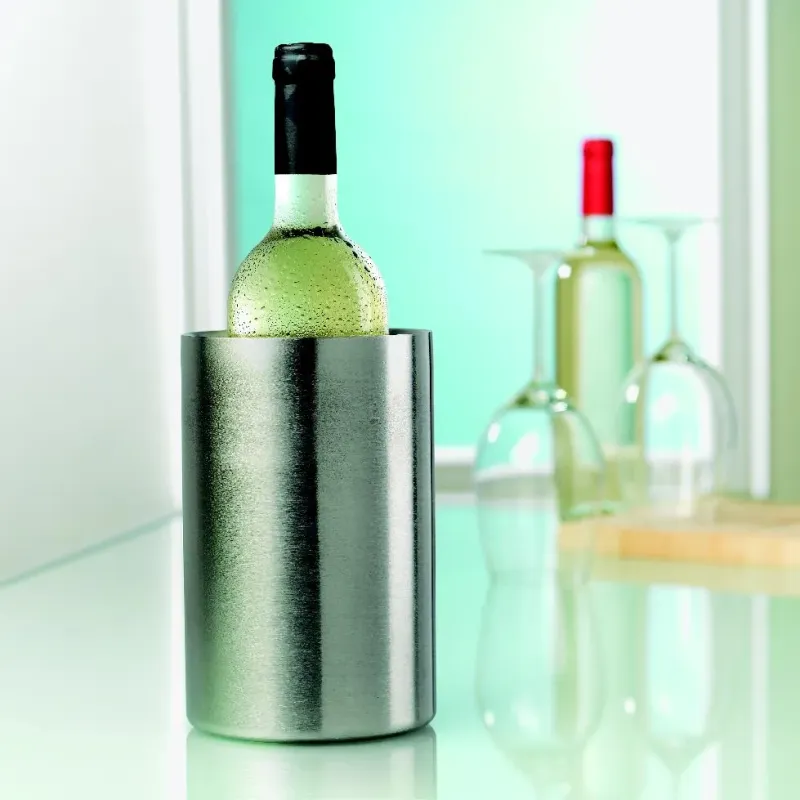 Seau à champagne inox personnalisable 360° | Gravure ou impression quadri