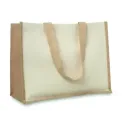 Sac shopping jute laminé et toile – Personnalisable