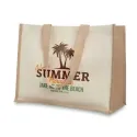 Sac shopping jute laminé et toile – Personnalisable