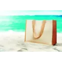 Sac shopping jute laminé et toile – Personnalisable