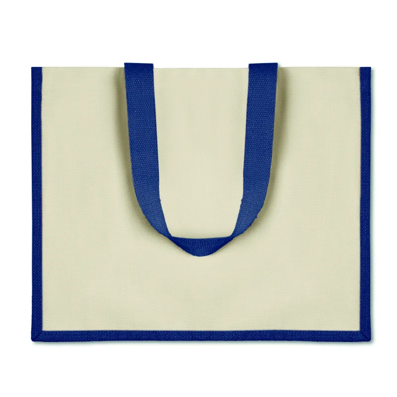 Sac shopping jute laminé et toile – Personnalisable