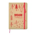 Carnet A5 en carton recyclé – 160 pages quadrillées, personnalisable