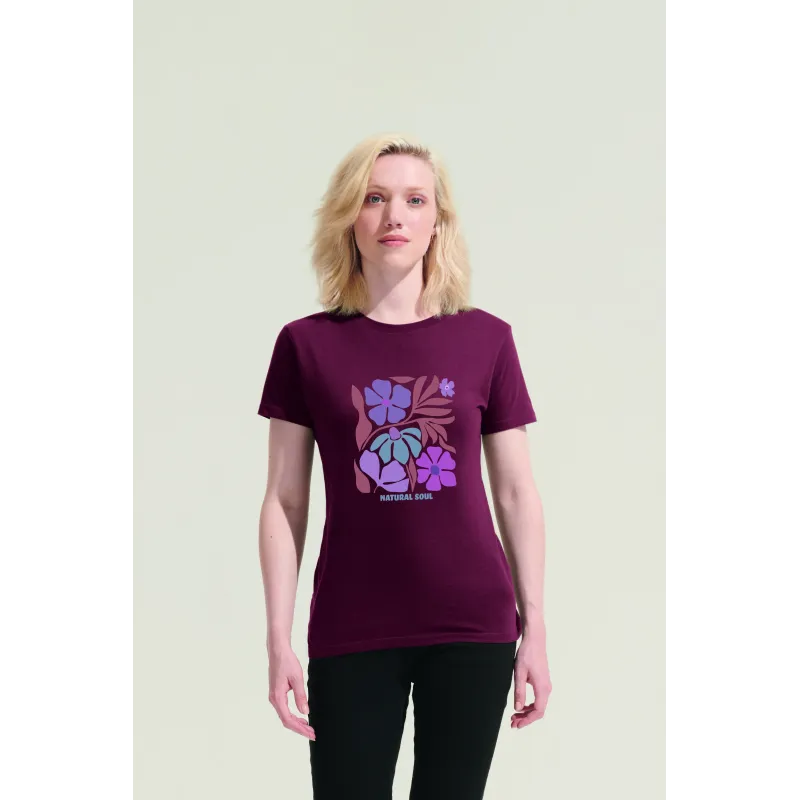 T-shirt femme ajusté en coton – 150 g/m² – Personnalisable