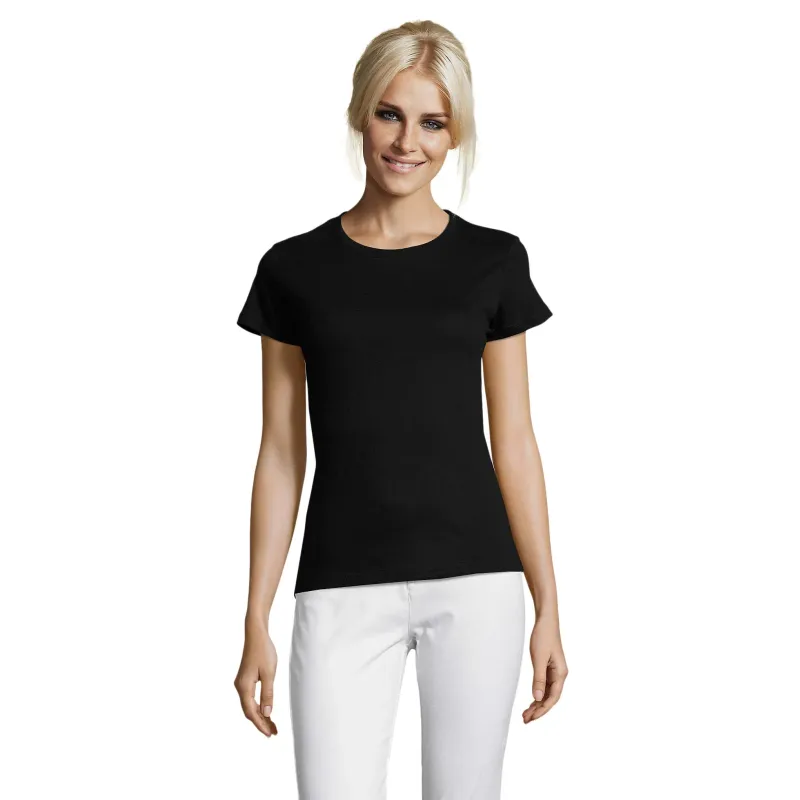 T-shirt femme ajusté en coton – 150 g/m² – Personnalisable