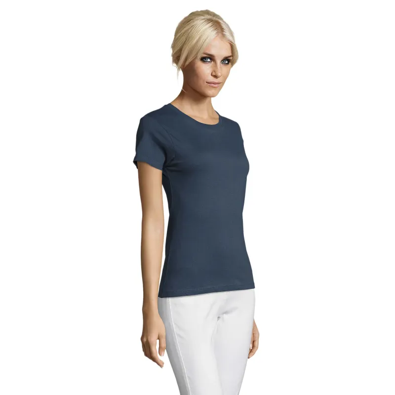 T-shirt femme ajusté en coton – 150 g/m² – Personnalisable