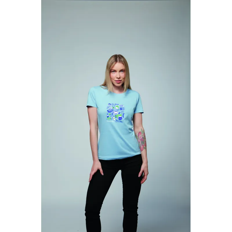 T-shirt femme ajusté en coton – 150 g/m² – Personnalisable