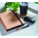 Conférencier A5 en liège – Carnet amovible recyclé & accessoires personnalisables