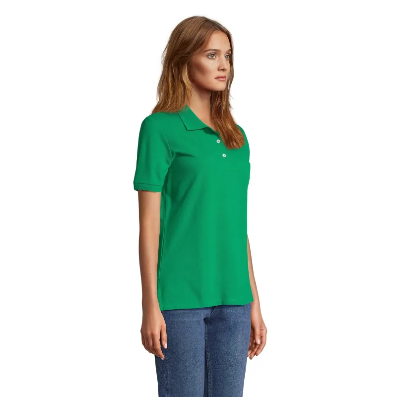 Polo femme personnalisé – SOL’S PACIFIC 100 % coton, coupe moderne