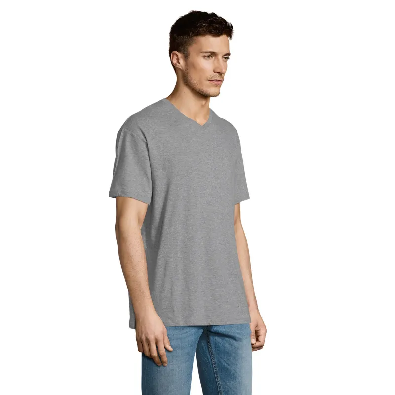 T-shirt homme col V personnalisable – SOL’S VICTORY coton premium