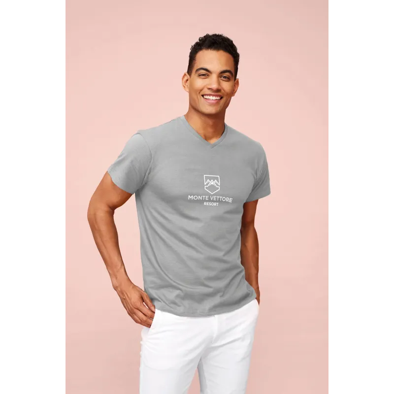 T-shirt homme col V personnalisable – SOL’S VICTORY coton premium