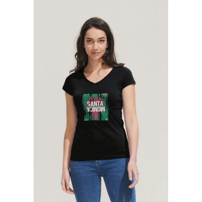 T-shirt femme col V SOL'S MOON personnalisable