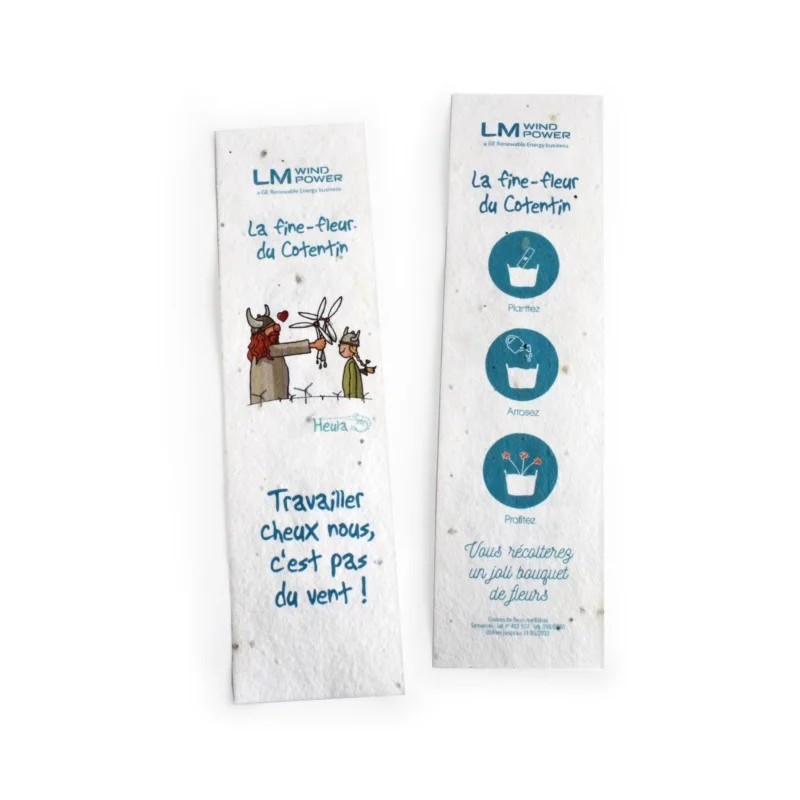 Marque-page papier graines personnalisé – Made in France