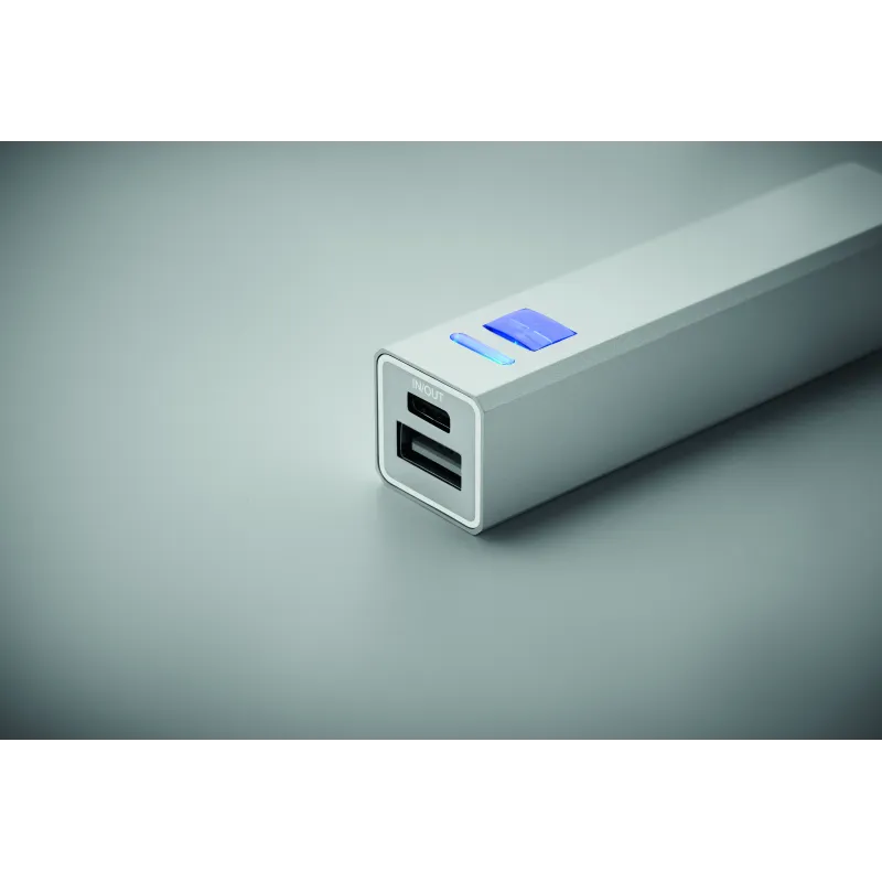 Powerbank aluminium recyclé 2600mAh - Chargement USB Type-C