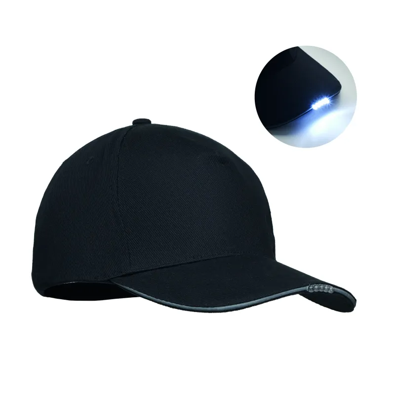 Casquette baseball avec lumière LED et boucle réglable