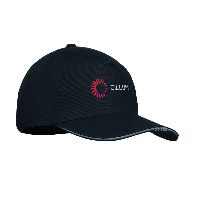 Casquette baseball avec lumière LED et boucle réglable