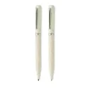Parure de stylos écologique en paille de blé – Stylo encre bleue et graphite sans encre