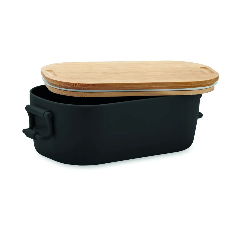 Boîte à lunch personnalisable PP avec couvercle bambou