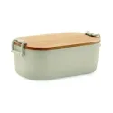 Boîte à lunch personnalisable PP avec couvercle bambou