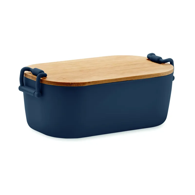Boîte à lunch personnalisable PP avec couvercle bambou