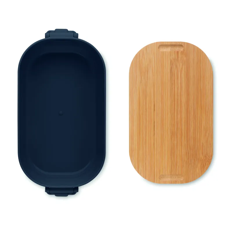 Boîte à lunch personnalisable PP avec couvercle bambou