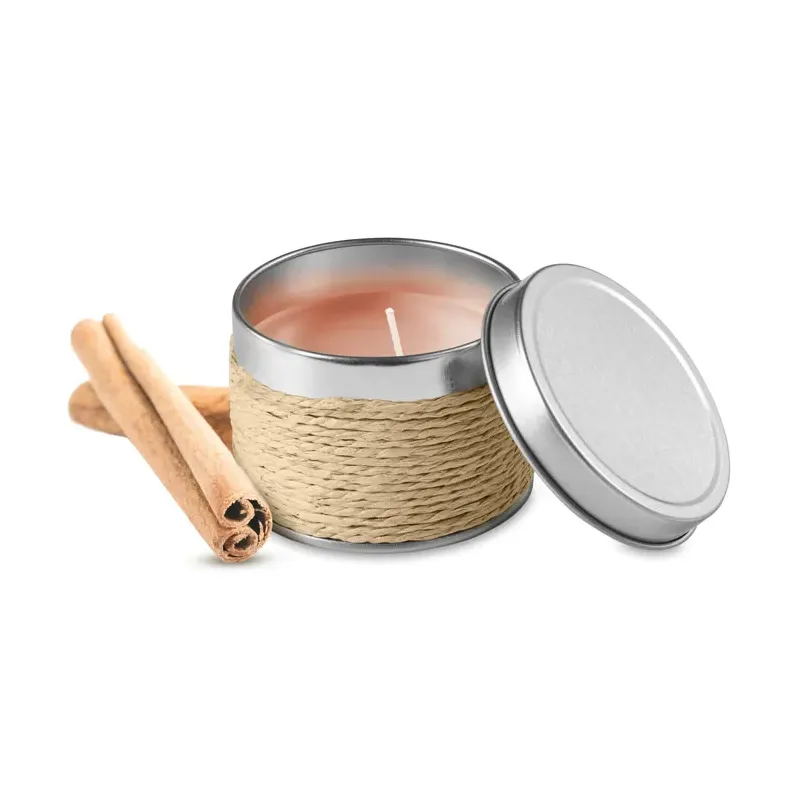 Bougie parfumée en boîte métal – Élégante & personnalisable