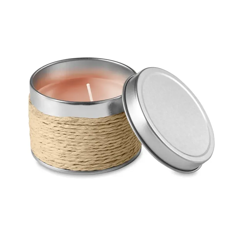 Bougie parfumée en boîte métal – Élégante & personnalisable
