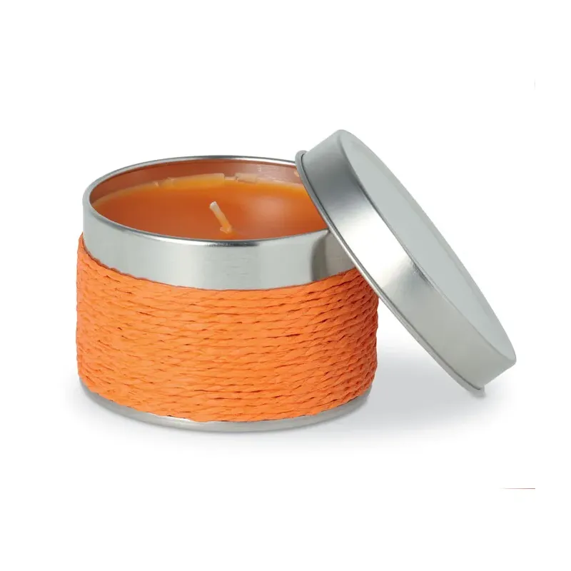 Bougie parfumée en boîte métal – Élégante & personnalisable