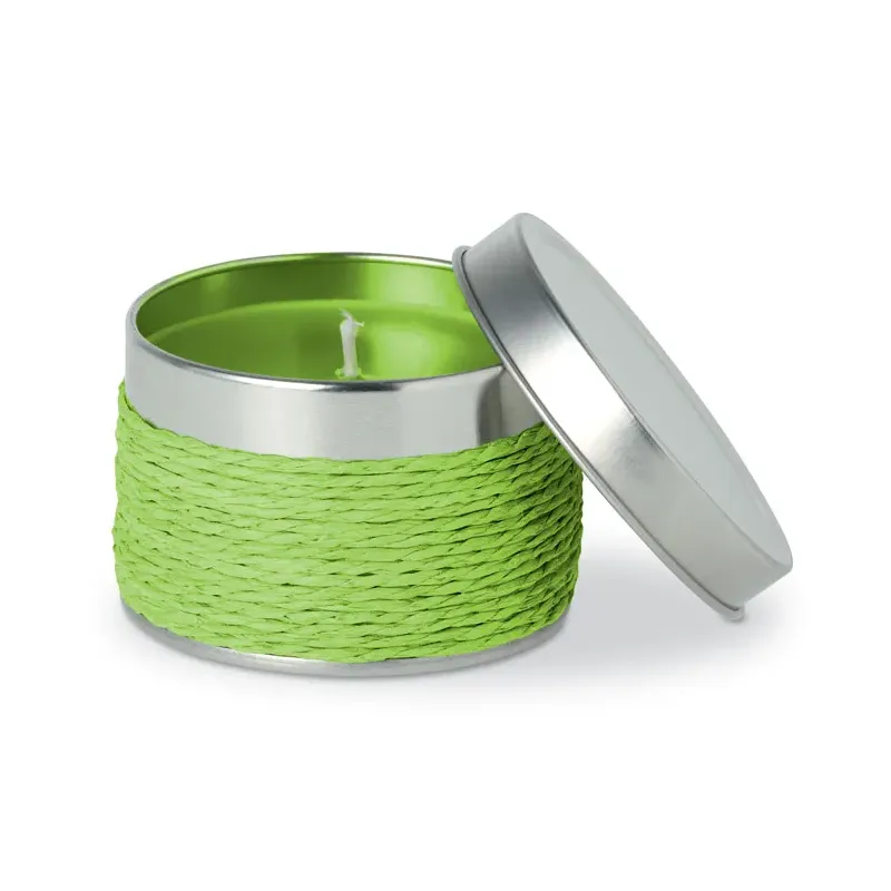 Bougie parfumée en boîte métal – Élégante & personnalisable