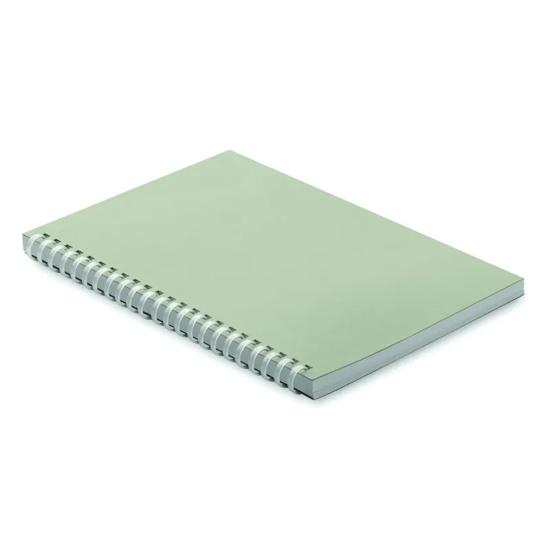Carnet A5 en carton recyclé – Reliure spirale, 160 pages lignées, personnalisable