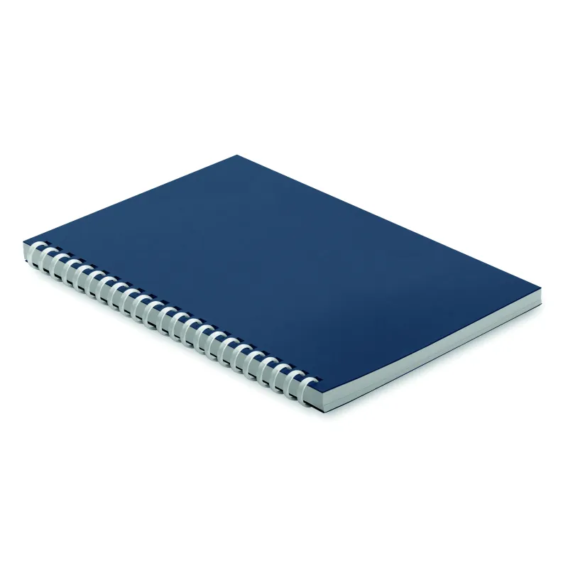 Carnet A5 en carton recyclé – Reliure spirale, 160 pages lignées, personnalisable