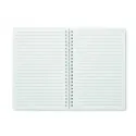 Carnet A5 en carton recyclé – Reliure spirale, 160 pages lignées, personnalisable