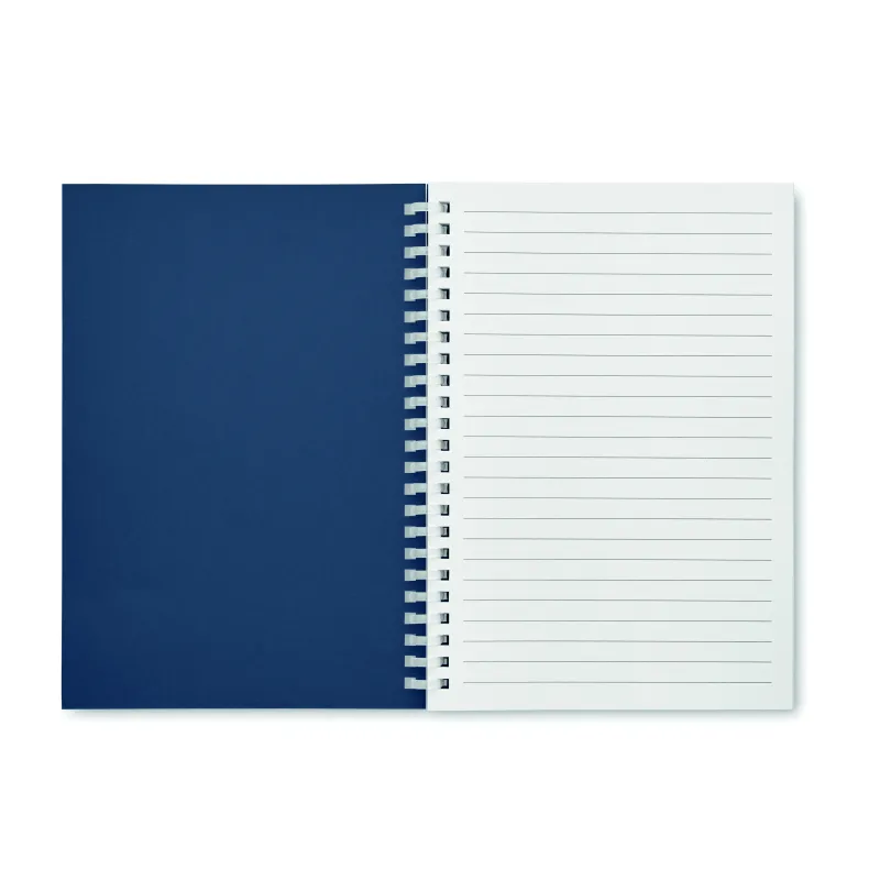 Carnet A5 en carton recyclé – Reliure spirale, 160 pages lignées, personnalisable
